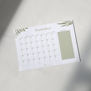 Planner Mensual A3 - Diseño Orgánico