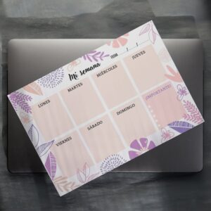 Planner Semanal A4 - Hojas lilas